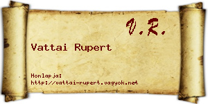 Vattai Rupert névjegykártya